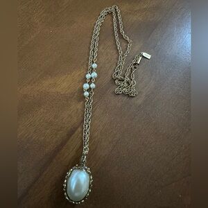 1928 Vintage Gold Necklace with Pearl Pendant